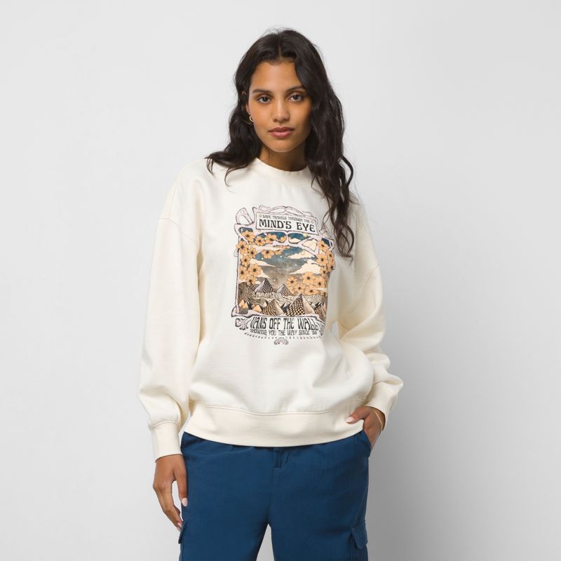 Pullover Vans Minds Eye Slouchy Mujer Blancos | Mexico-SZB871653