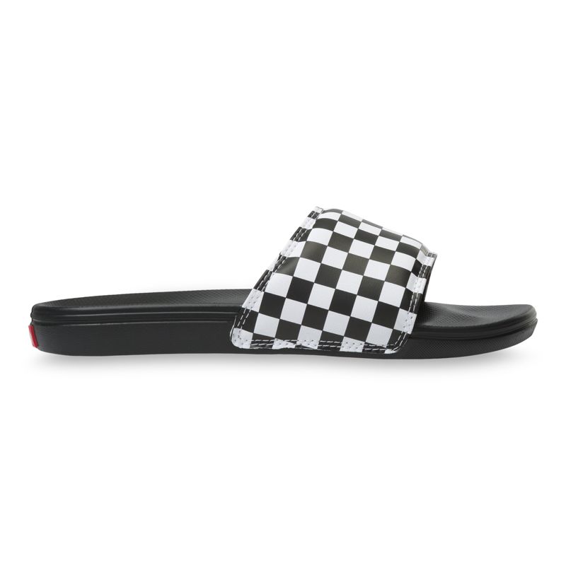 Sandalias de Diapositivas Vans Checkerboard La Costa Mujer Blancos Negros | Mexico-DKC295680