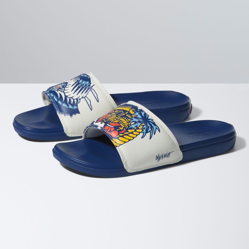 Sandalias de Diapositivas Vans La Costa Hombre Azul Rey | Mexico-JGK936140