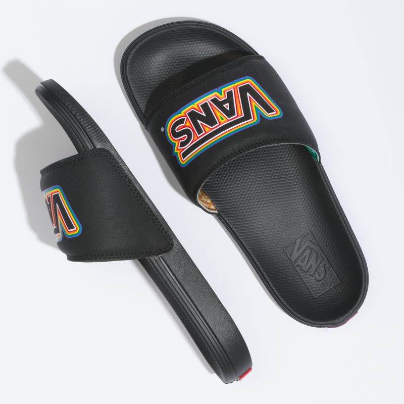 Sandalias de Diapositivas Vans Pride La Costa Hombre Negros | Mexico-RYN485019