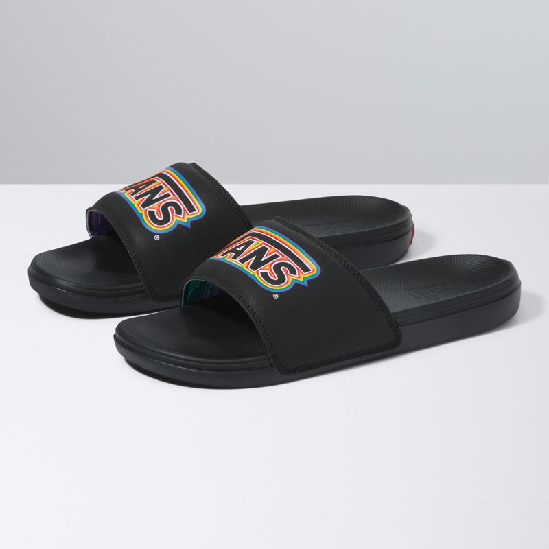 Sandalias de Diapositivas Vans Pride La Costa Hombre Negros | Mexico-RYN485019