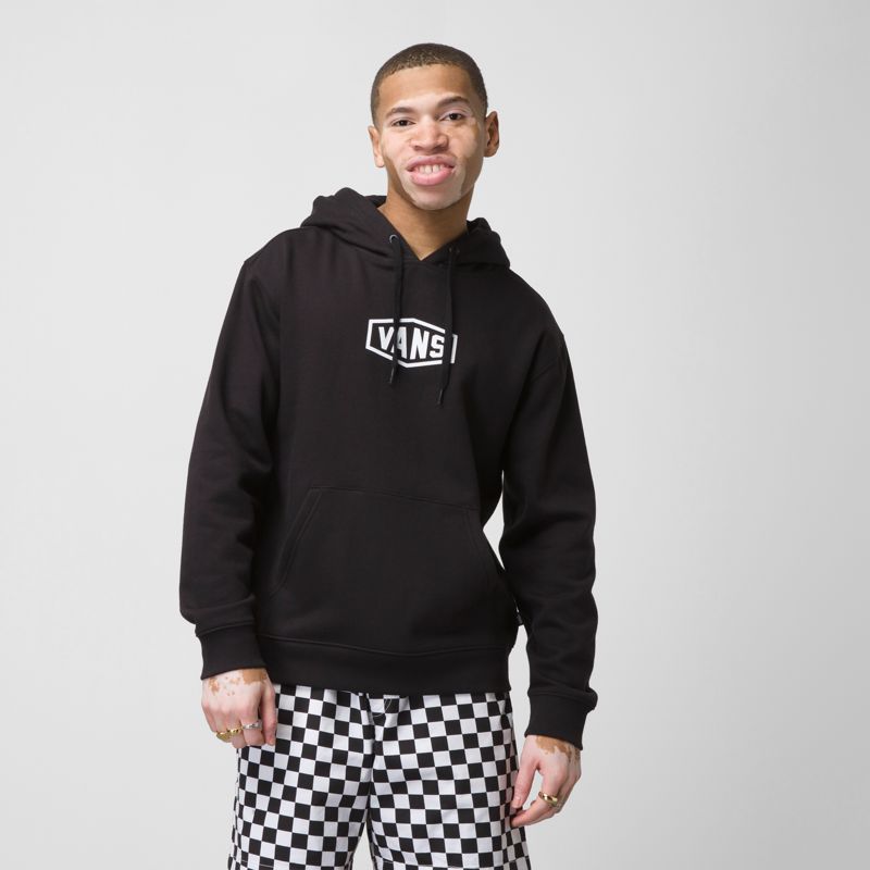 Sudadera Con Capucha Vans Checkerboard Research Hombre Negros | Mexico-HIM723954