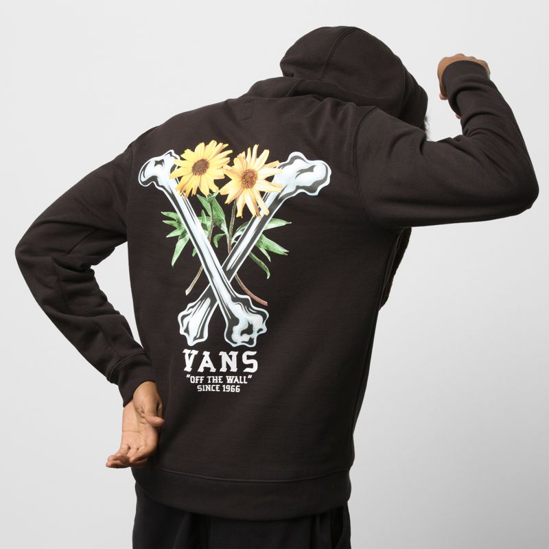 Sudadera Con Capucha Vans Crossbones Hombre Negros | Mexico-KAU395041