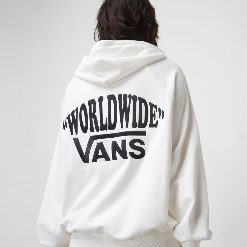 Sudadera Con Capucha Vans Worldwide Mujer Blancos | Mexico-YNR328907