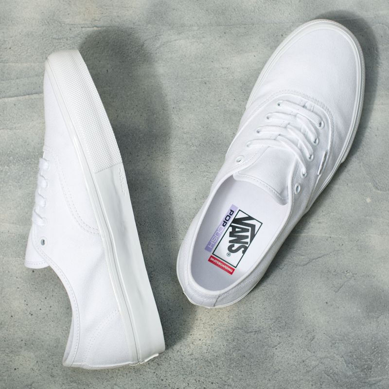 Tenis Skate Vans Authentic Mujer Blancos | Mexico-DEZ156089