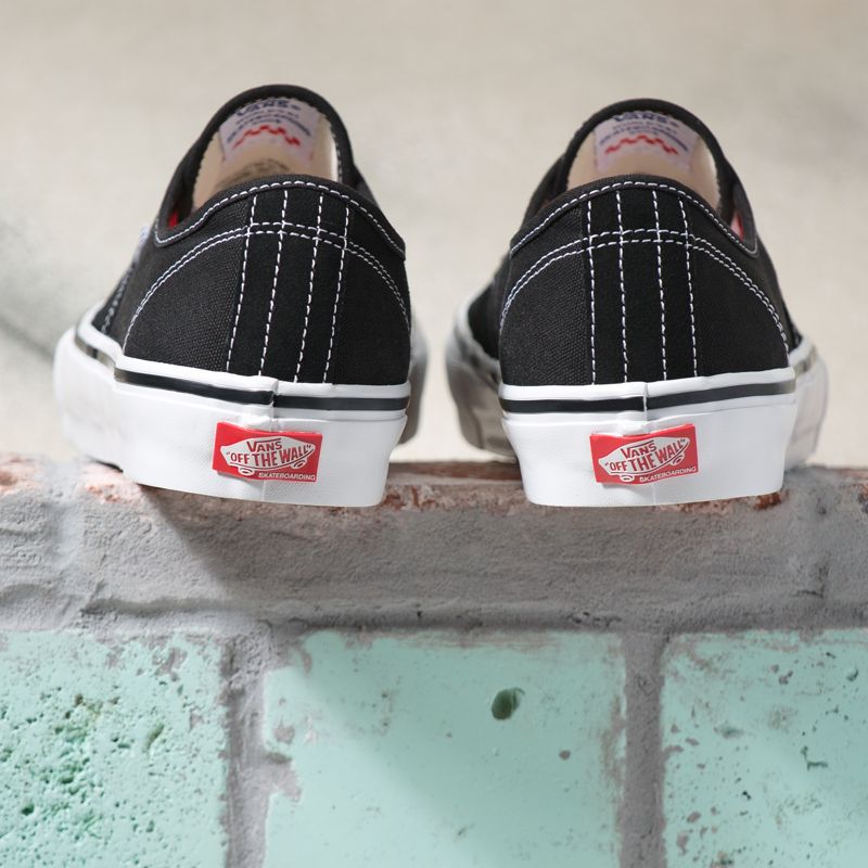 Tenis Skate Vans Authentic Mujer Negros Blancos | Mexico-VWU365812