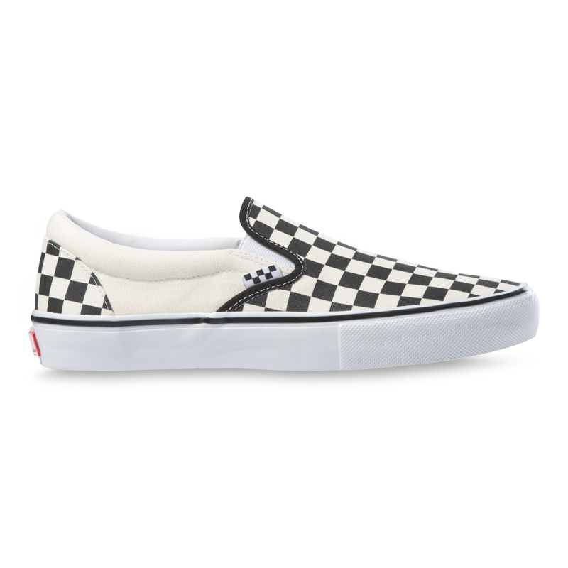 Tenis Skate Vans Checkerboard Mujer Negros Blancos | Mexico-JNE012863