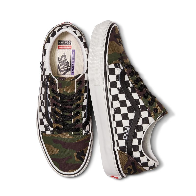 Tenis Skate Vans Checkerboard Old Skool Hombre Camuflados | Mexico-ENC028194