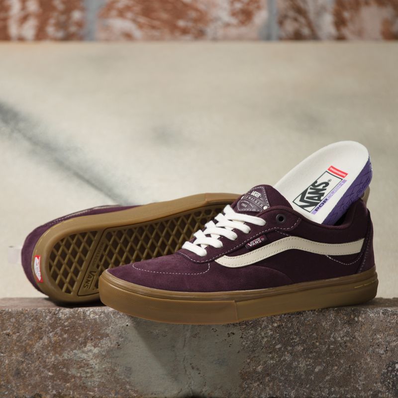 Tenis Skate Vans Gamuza Gum Kyle Walker Hombre Vino | Mexico-VKU463215