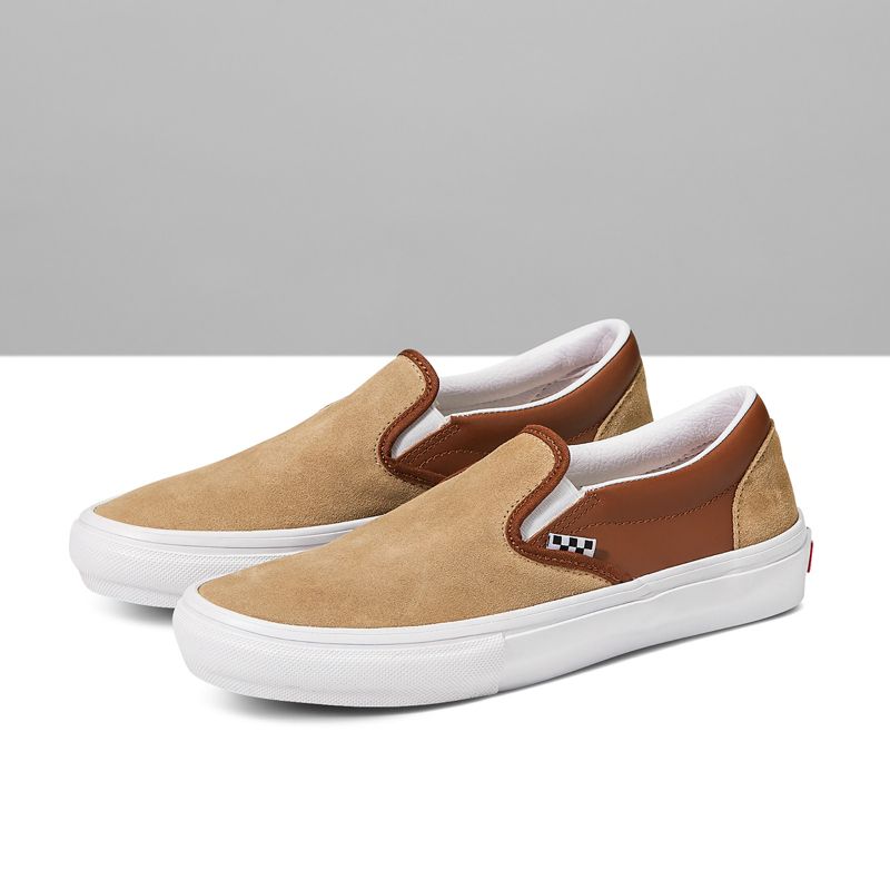 Tenis Skate Vans Gamuza Hombre Kaki | Mexico-YGK420653