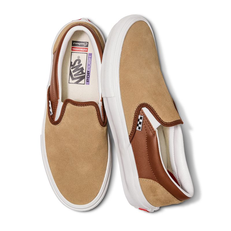 Tenis Skate Vans Gamuza Hombre Kaki | Mexico-YGK420653