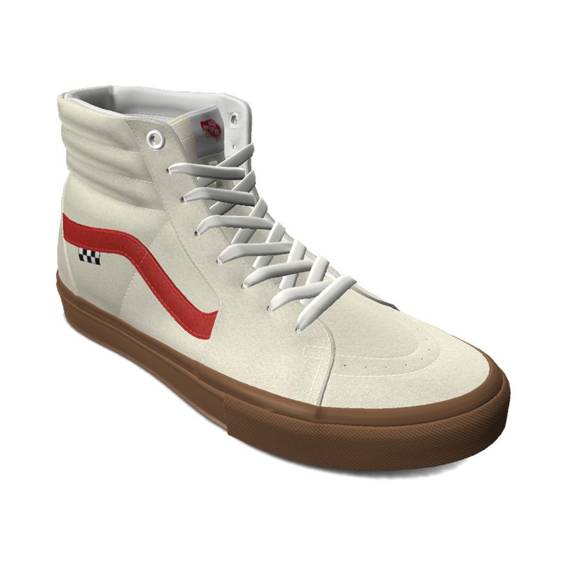 Tenis Skate Vans Sk8-Hi Hombre Blancos | Mexico-BVP136089