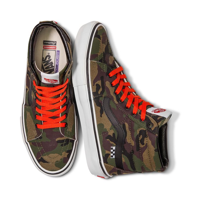 Tenis Skate Vans Sk8-Hi Hombre Camuflados | Mexico-HGA792561