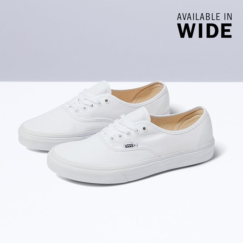 Tenis Vans Authentic Anchos Hombre Blancos | Mexico-PTS076382