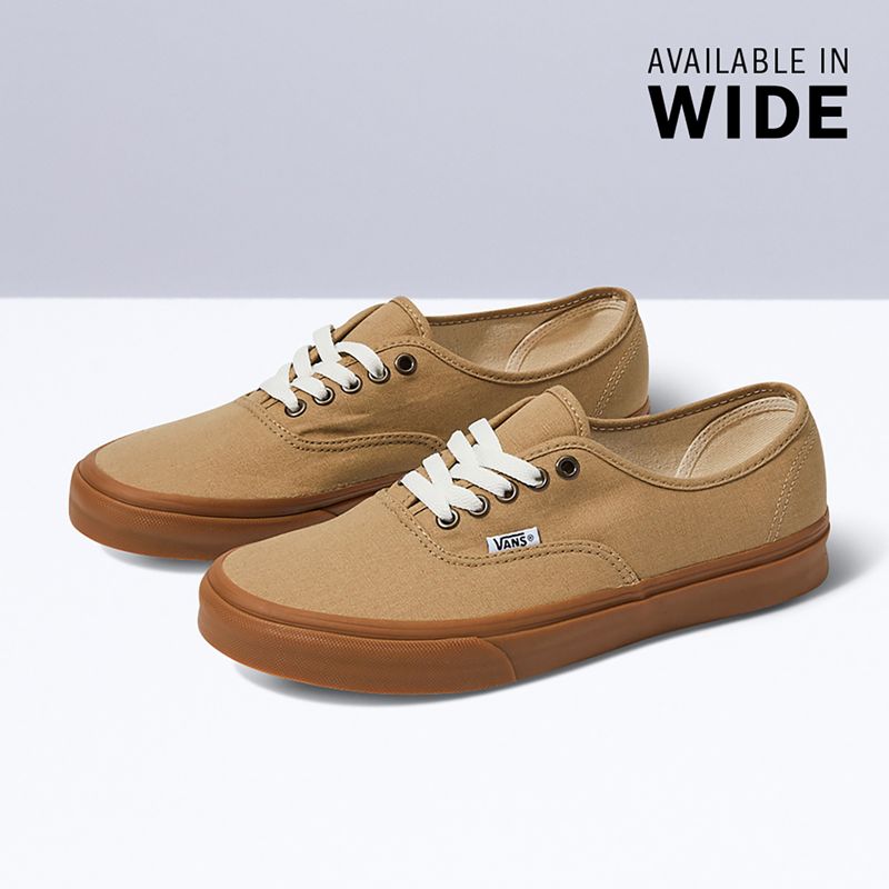 Tenis Vans Authentic Anchos Hombre Kaki | Mexico-BZD745093