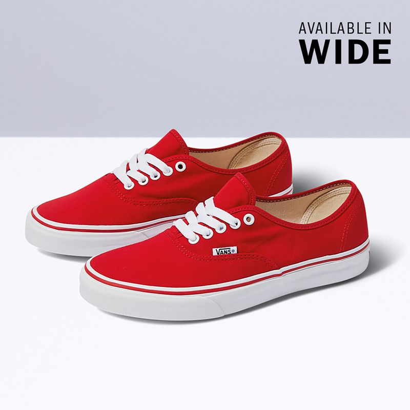 Tenis Vans Authentic Anchos Hombre Rojos | Mexico-YZX569207