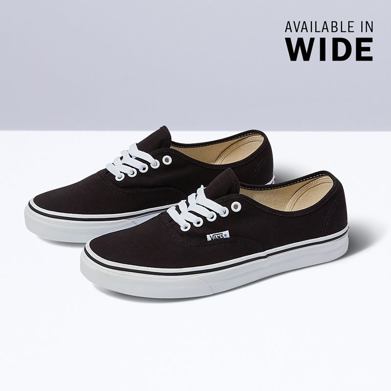 Tenis Vans Authentic Anchos Mujer Negros | Mexico-BOR960157