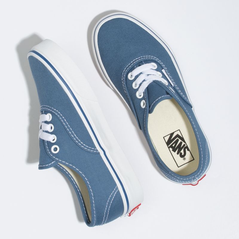 Tenis Vans Authentic Niños Azul Marino Blancos | Mexico-KSF680219