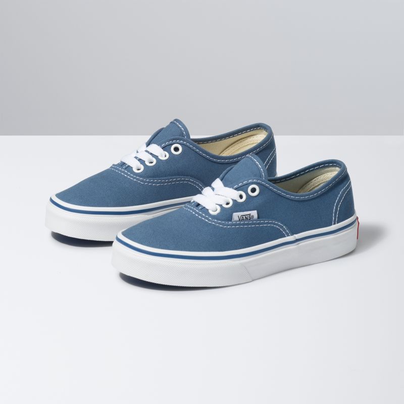 Tenis Vans Authentic Niños Azul Marino Blancos | Mexico-KSF680219