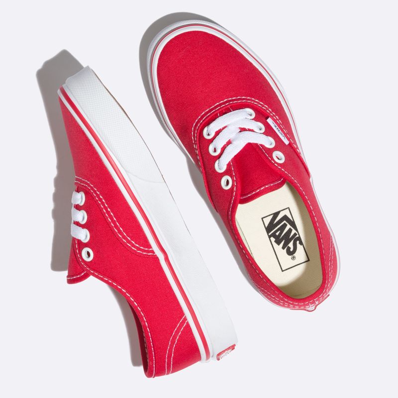 Tenis Vans Authentic Niños Rojos Blancos | Mexico-ZQH927816