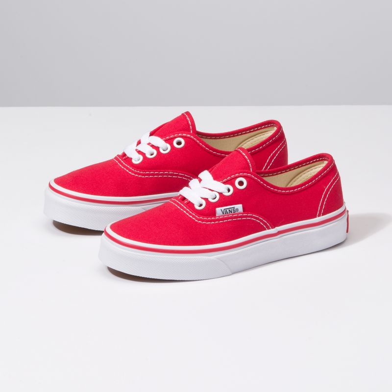 Tenis Vans Authentic Niños Rojos Blancos | Mexico-ZQH927816