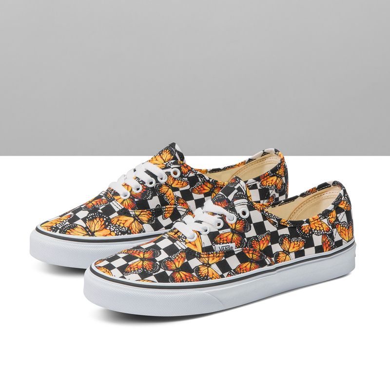 Tenis Vans Checkerboard Authentic Anchos Mujer Butterfly | Mexico-FGY971238