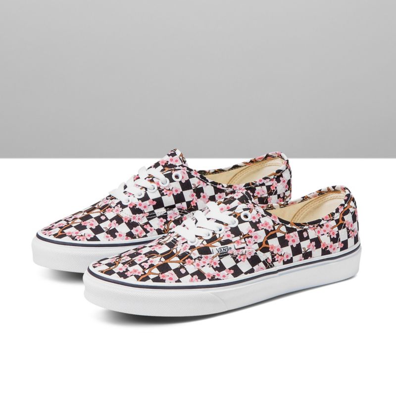 Tenis Vans Checkerboard Authentic Anchos Mujer Rosas | Mexico-PQA046519