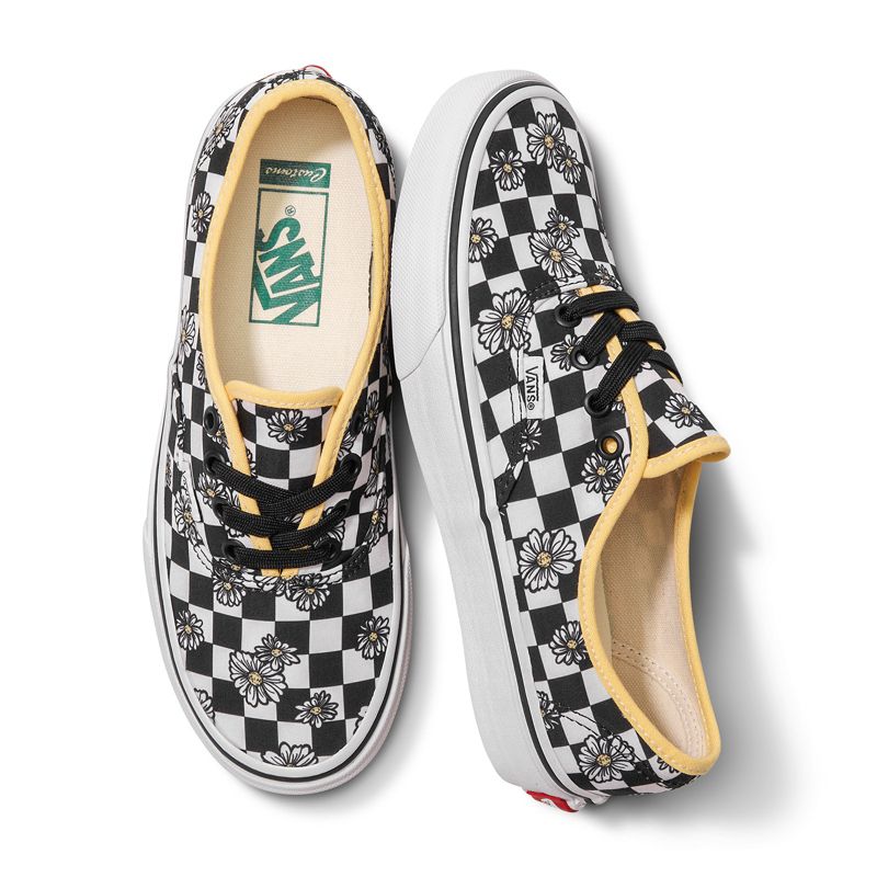 Tenis Vans Checkerboard Authentic Mujer Flores | Mexico-YOD651329