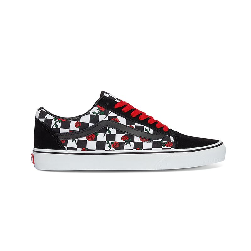 Tenis Vans Checkerboard Old Skool Hombre Rosas | Mexico-GFI936415