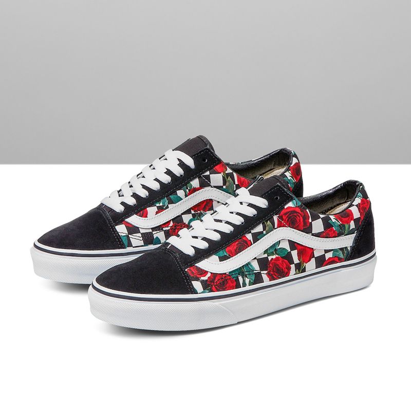 Tenis Vans Checkerboard Old Skool Hombre Rosas | Mexico-LPY823076