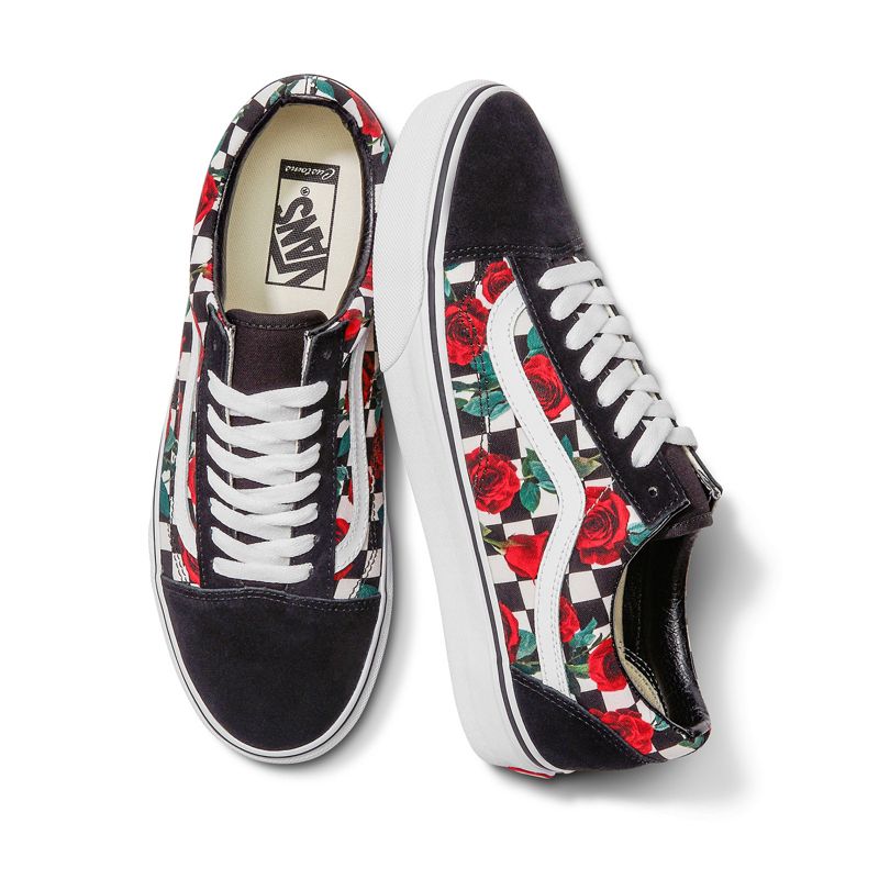 Tenis Vans Checkerboard Old Skool Hombre Rosas | Mexico-LPY823076