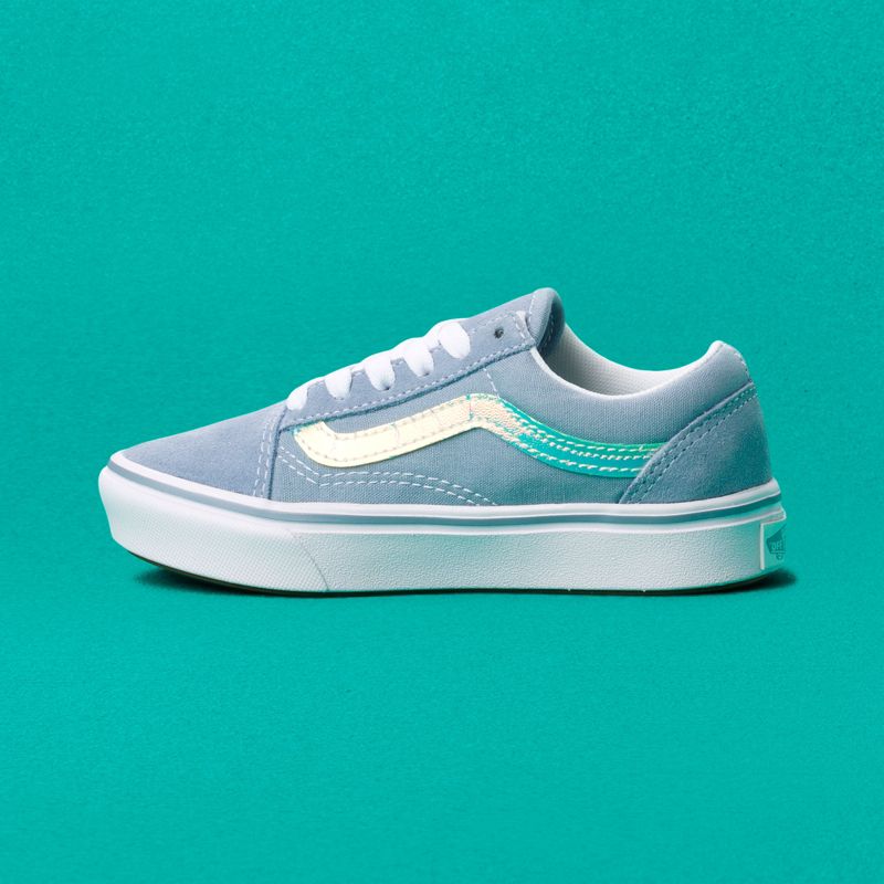 Tenis Vans ComfyCush Old Skool Niños Grises Azules | Mexico-OGE902673