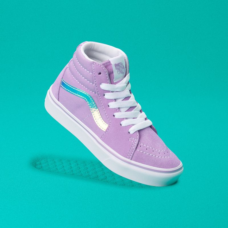 Tenis Vans ComfyCush Sk8-Hi Niños Morados Claro | Mexico-FAQ385479