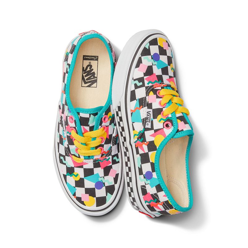 Tenis Vans Geometric Checkerboard Authentic Niños Multicolor | Mexico-QOZ375048