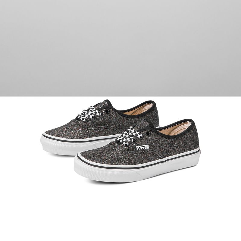 Tenis Vans Glitter Authentic Niños Grises | Mexico-ERU837942