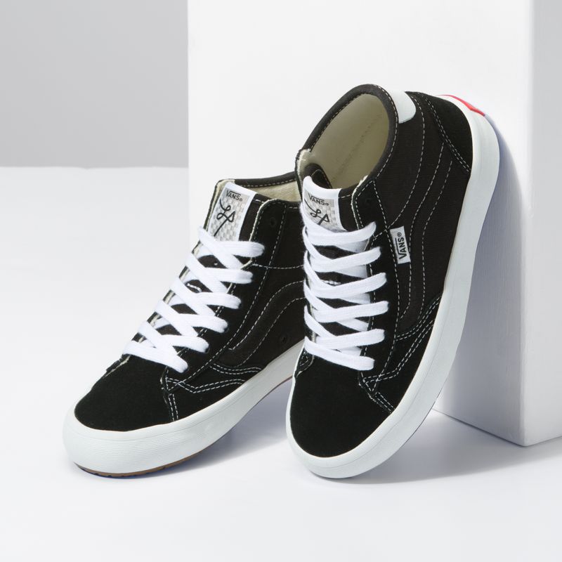 Tenis Vans Little Lizzie Niños Negros Blancos | Mexico-HLX623980