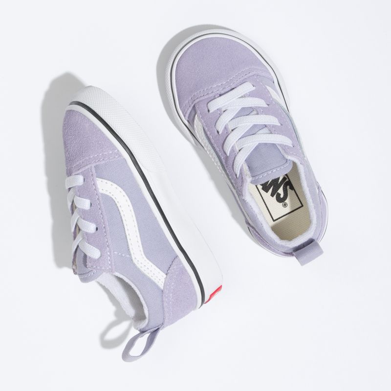 Tenis Vans Old Skool Elastic Encaje Niños Lavanda Blancos | Mexico-XSR934865