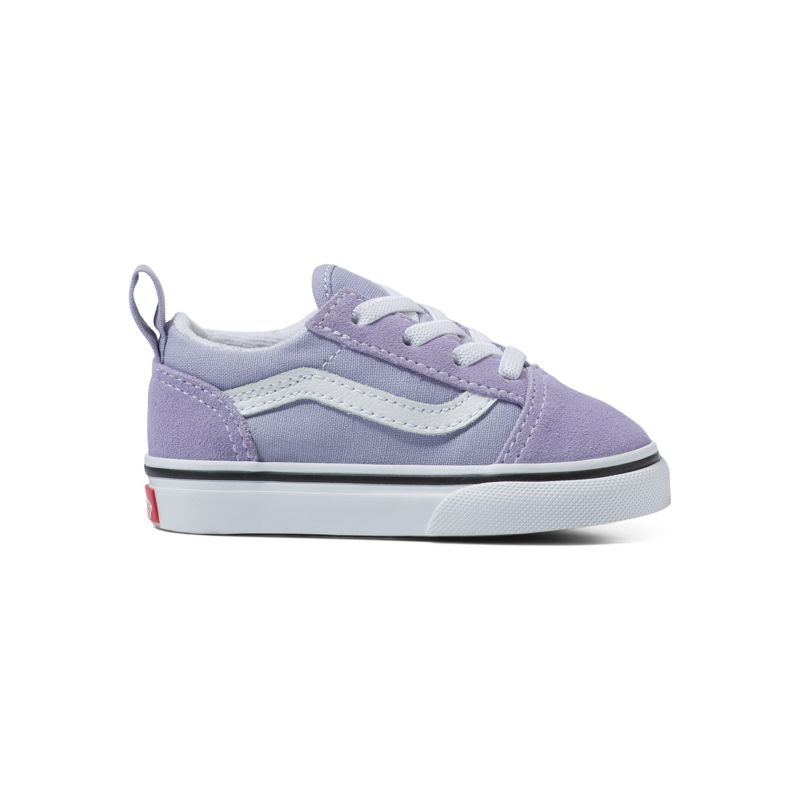 Tenis Vans Old Skool Elastic Encaje Niños Lavanda Blancos | Mexico-XSR934865