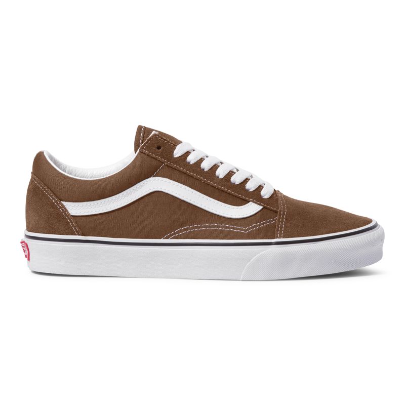 Tenis Vans Old Skool Hombre Marrom Blancos | Mexico-KDZ950317