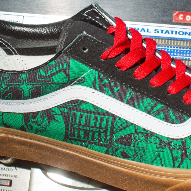 Tenis Vans Old Skool Hombre Verdes Negros | Mexico-YCF160238