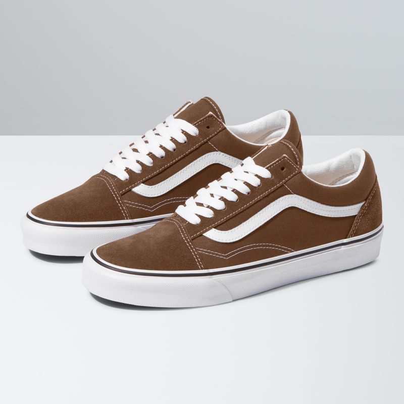 Tenis Vans Old Skool Mujer Marrom Blancos | Mexico-AFS648103