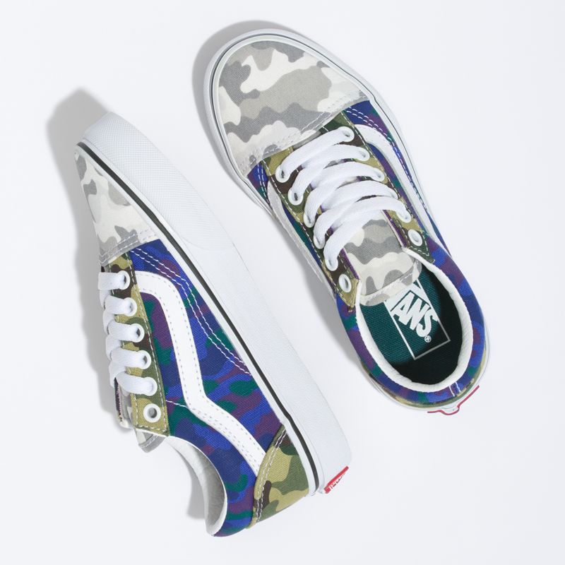 Tenis Vans Old Skool Niños Camuflados Multicolor | Mexico-NJT714592