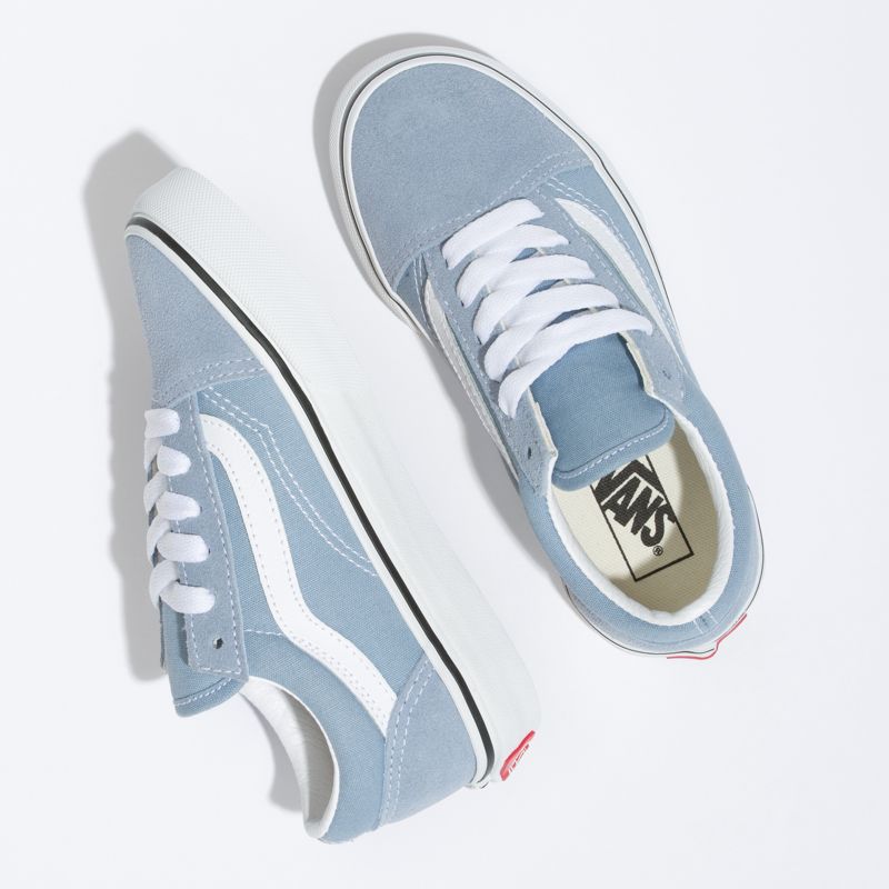 Tenis Vans Old Skool Niños Grises Azules | Mexico-VWH204871