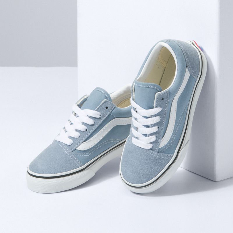 Tenis Vans Old Skool Niños Grises Azules | Mexico-VWH204871