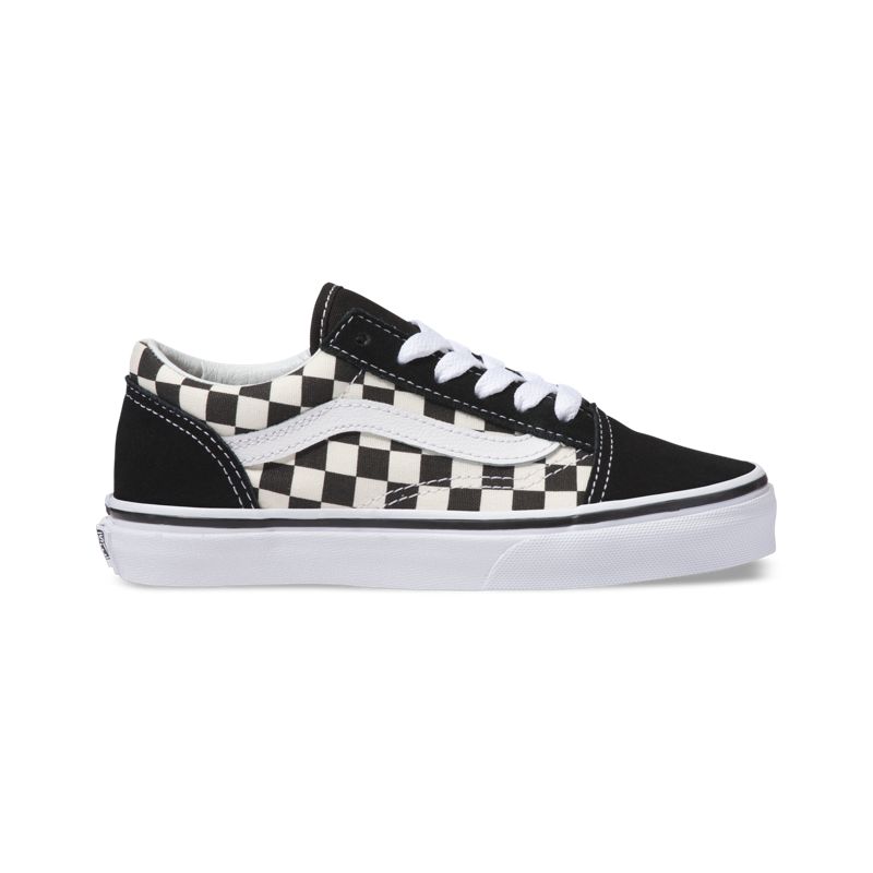 Tenis Vans Old Skool Niños Negros Blancos | Mexico-FQW729450