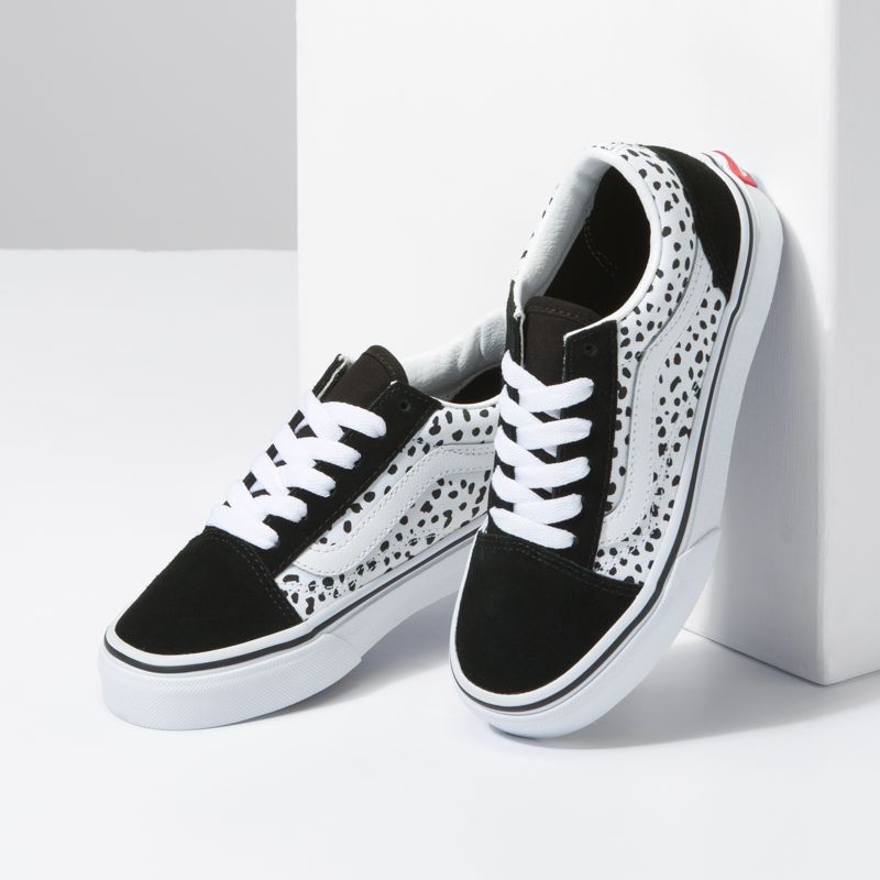 Tenis Vans Old Skool Niños Negros Blancos | Mexico-PYA719052