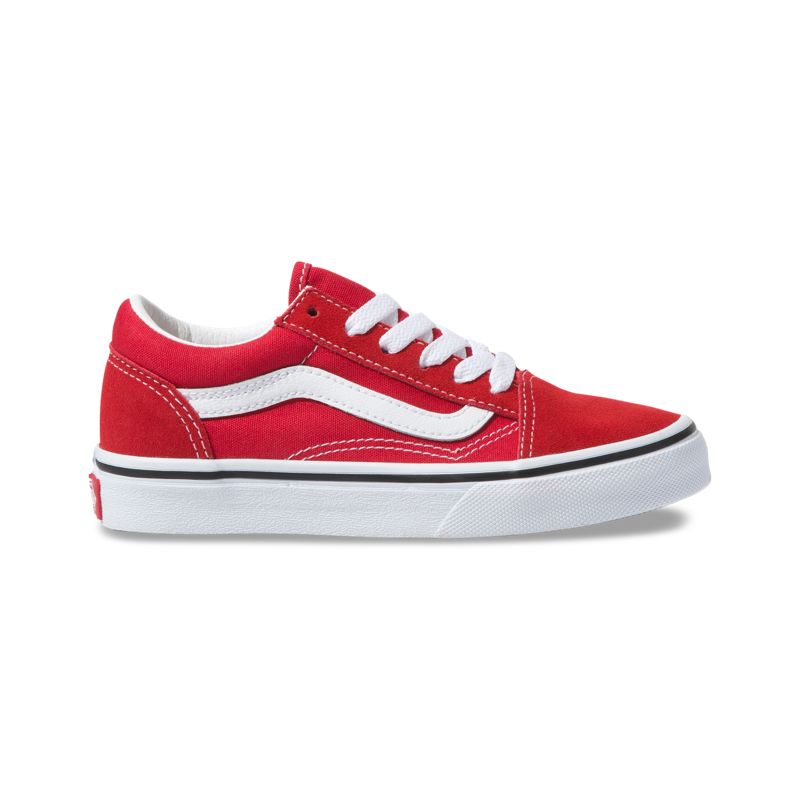 Tenis Vans Old Skool Niños Rojos Blancos | Mexico-KJY517628