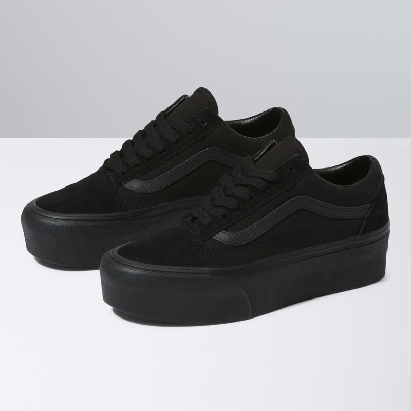 Tenis Vans Old Skool Stackform Hombre Negros | Mexico-MJE875091