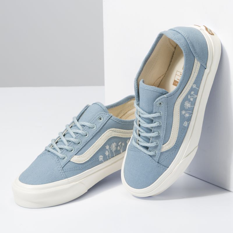 Tenis Vans Old Skool Tapered Mujer Rojos Flores Grises Azules | Mexico-WQJ965374