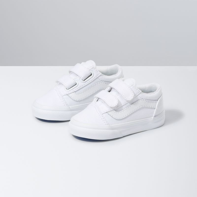 Tenis Vans Old Skool V Niños Blancos | Mexico-XJE491053